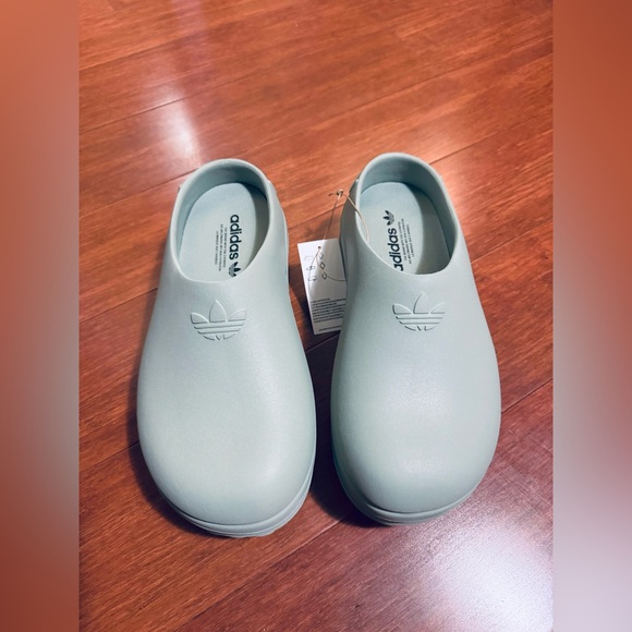 Adidas Adifom Stan Smith platform mule green / silver hint green US 9 - Picture 2 of 12